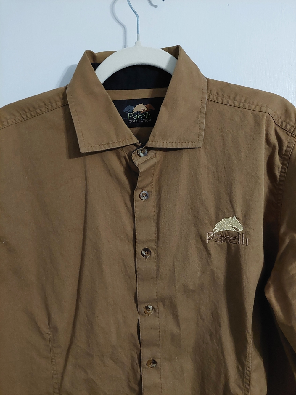 Men's Casual Button-Down Shirt - Brown